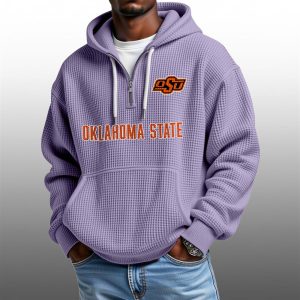 2026 Oklahoma State Waffle Zip Hoodie 1