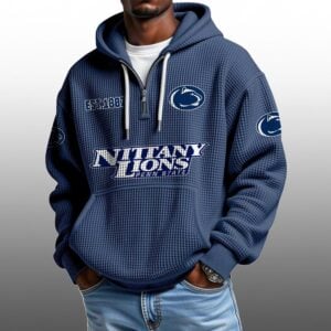 Nittany Lions EST 1887 Half Quarter Zip Waffle Hoodie 1
