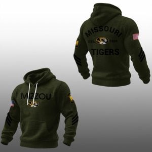 Mizzou Tigers National Military Appreciation 2025 Waffle Hoodie 1