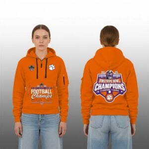 11 2025 Clemson Tigers Pinstripe Bowl Champions Quarter Zip Hoodie
