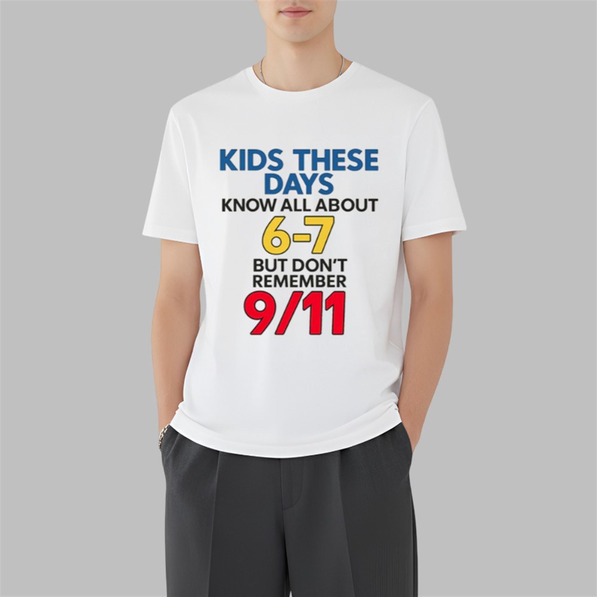 milkinhisbag Kids These Days Know All About 6 7 But Don't Remember 9 11 Shirt milkinhisbag Kids These Days Know All About 6 7 But Don't Remember 9 11 Shirt