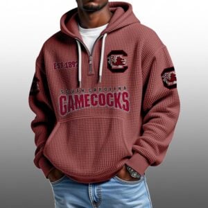 South Carolina Gamecocks EST 1892 Half Quarter Zip Waffle Hoodie 1