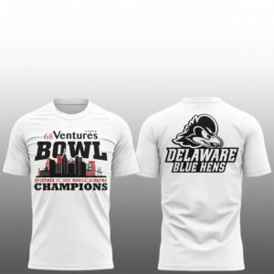 0 2025 Delaware Fightin Blue Hens 68 Ventures Bowl Bowl Champions Shirt