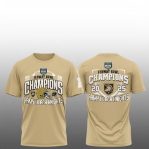 0 Army Black Knights Football 2025 Wasabi Fenway Bowl Champions Shirt