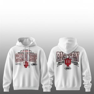 1 Indiana Hoosiers 2025 Big Ten Football Champions Hoodie 1
