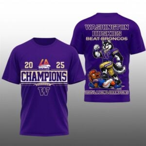 2025 Washington Huskies 2025 La Bowl Champions Shirt 1 1