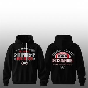 Georgia Bulldogs 2025 SEC Champions Top Dawgs Of The Southeastern Conference Hoodie 1 1