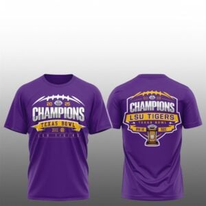 1 LSU Tiger 2025 Texas Bowl Champions Big 12 Shirt