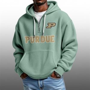 2026 Boilermakers Waffle Zip Hoodie 1