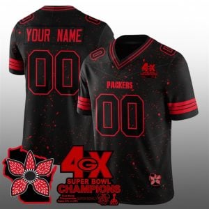 Packers Stranger Things 4X Bowl Champions 2026 Jersey 1 1