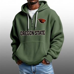 2026 Oregon State Waffle Zip Hoodie 1