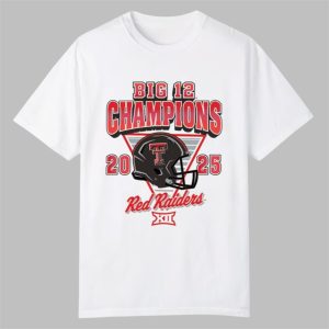 Red Raiders 2025 Big 12 Football Champions HELMET Shirt 0 0