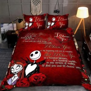 Jack and Sally I Choose You Bedding Set