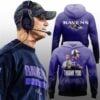 Ravens Thank you Coach Harbaugh Ombre Hoodie 7 0 Ravens Thank you Coach Harbaugh Ombre Hoodie