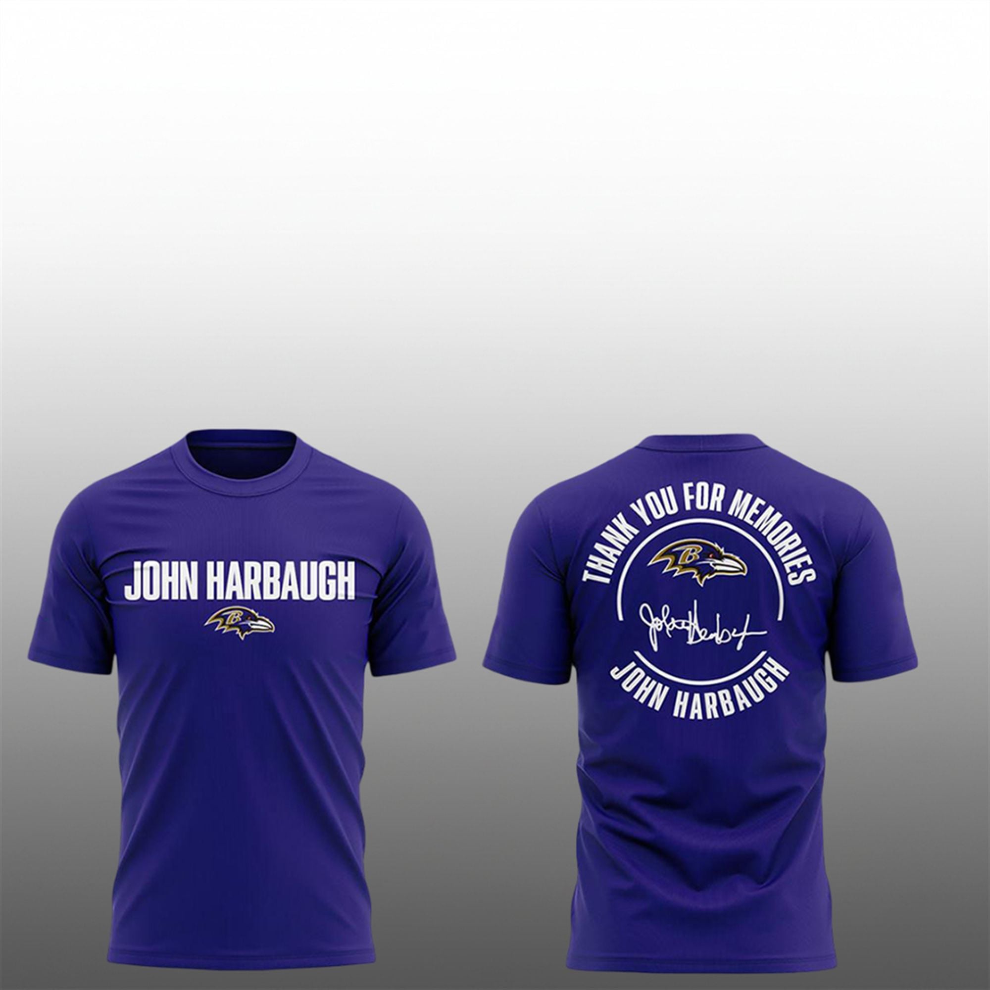 Ravens Thank you For Memories Coach Harbaugh Shirt 1 0 Ravens Thank you For Memories Coach Harbaugh Shirt
