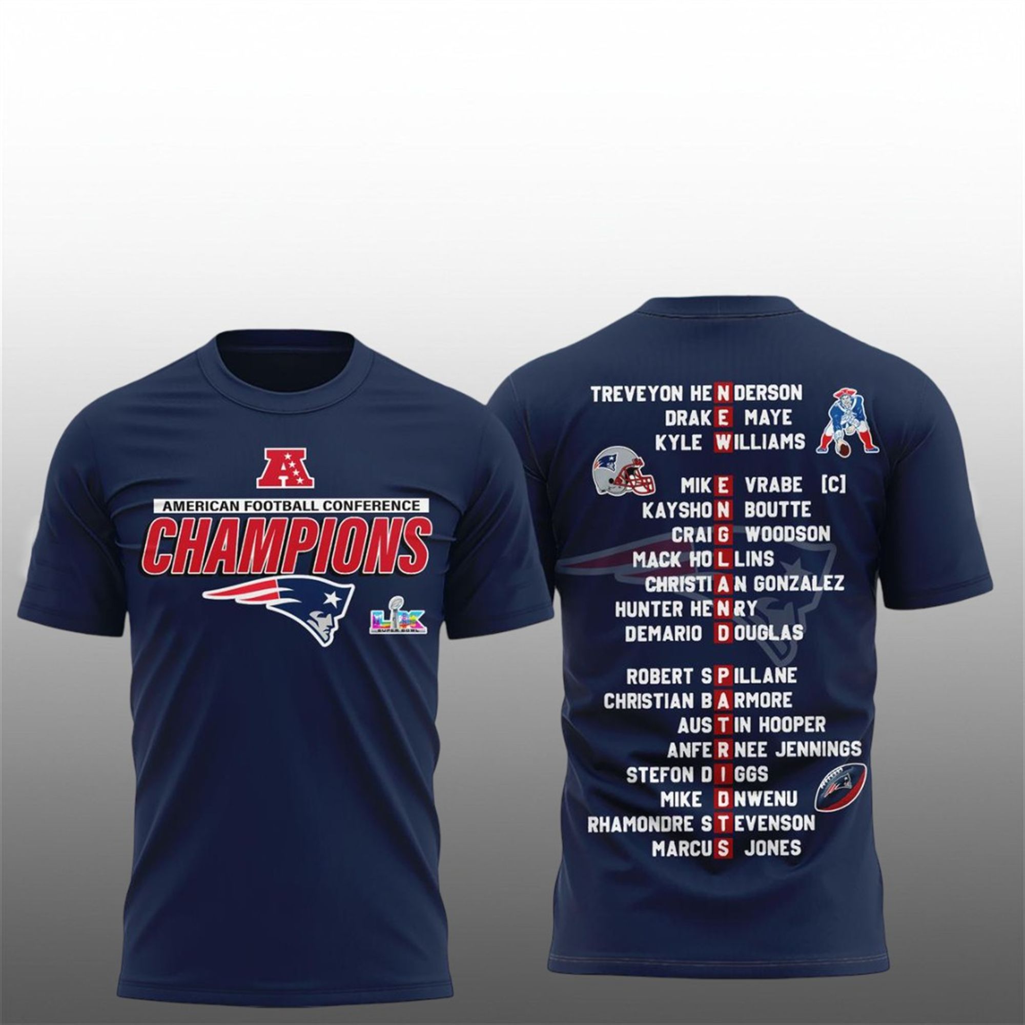 2026 Patriots AFC Champions Locker Room Trophy Shirt 1 1 2026 Patriots AFC Champions Locker Room Trophy Shirt