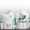 1 Eagles Football White Iconic 2026 Hoodie