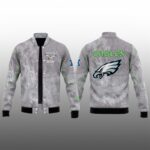 Jalen Hurts Eagles Vintage 90s Faded Grey Jacket