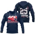 New England Patriots 2025 AFC Champions Signature Hoodie