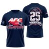 New England Patriots 2025 AFC Champions Signature Hoodie 3 12 New England Patriots 2025 AFC Champions Signature Shirt