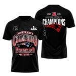 NE Patriots 2025 American Conference Champions Bowl LX Shirt