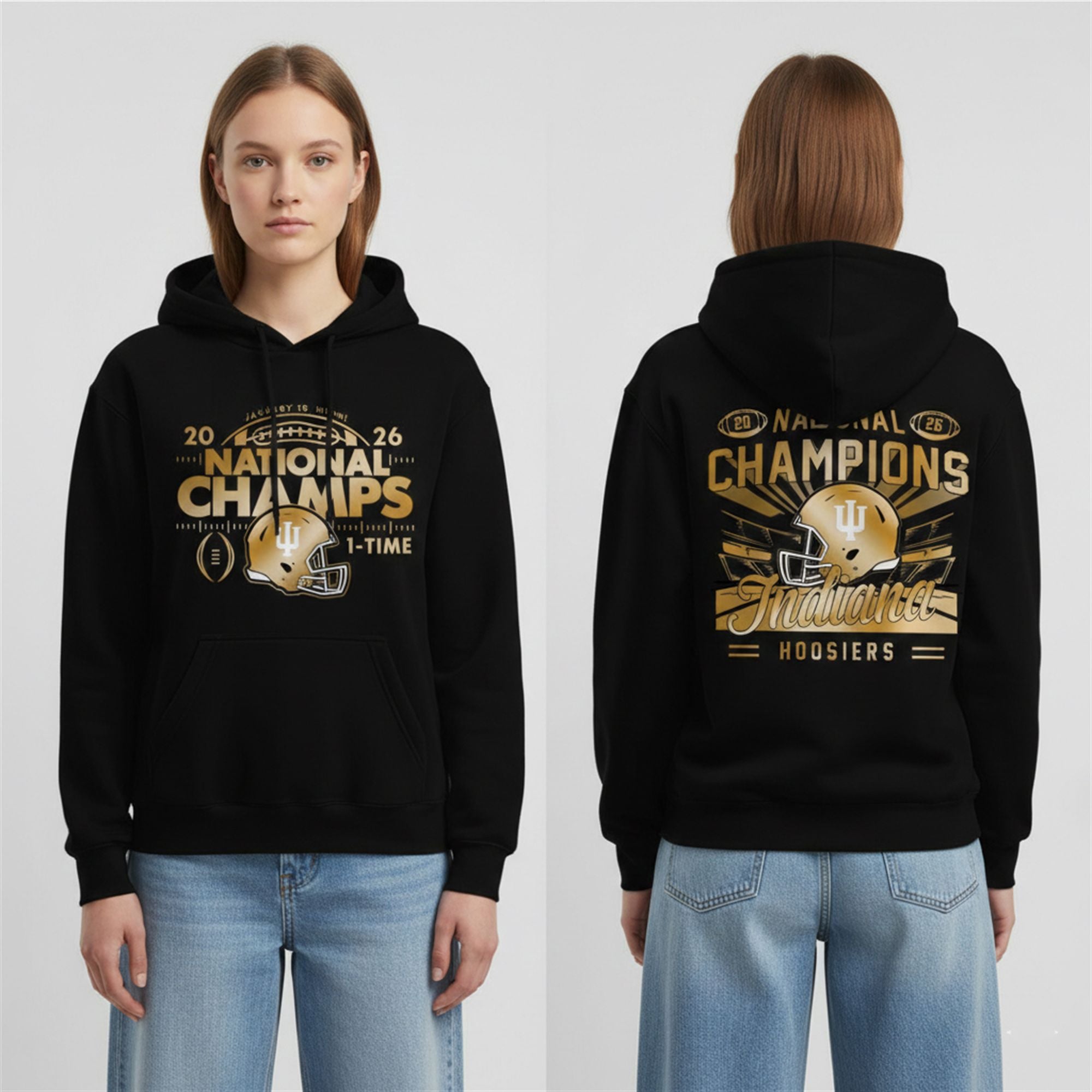 19 Indiana Football Playoff 2026 National Champions Hoodie 19 Indiana Football Playoff 2026 National Champions Hoodie