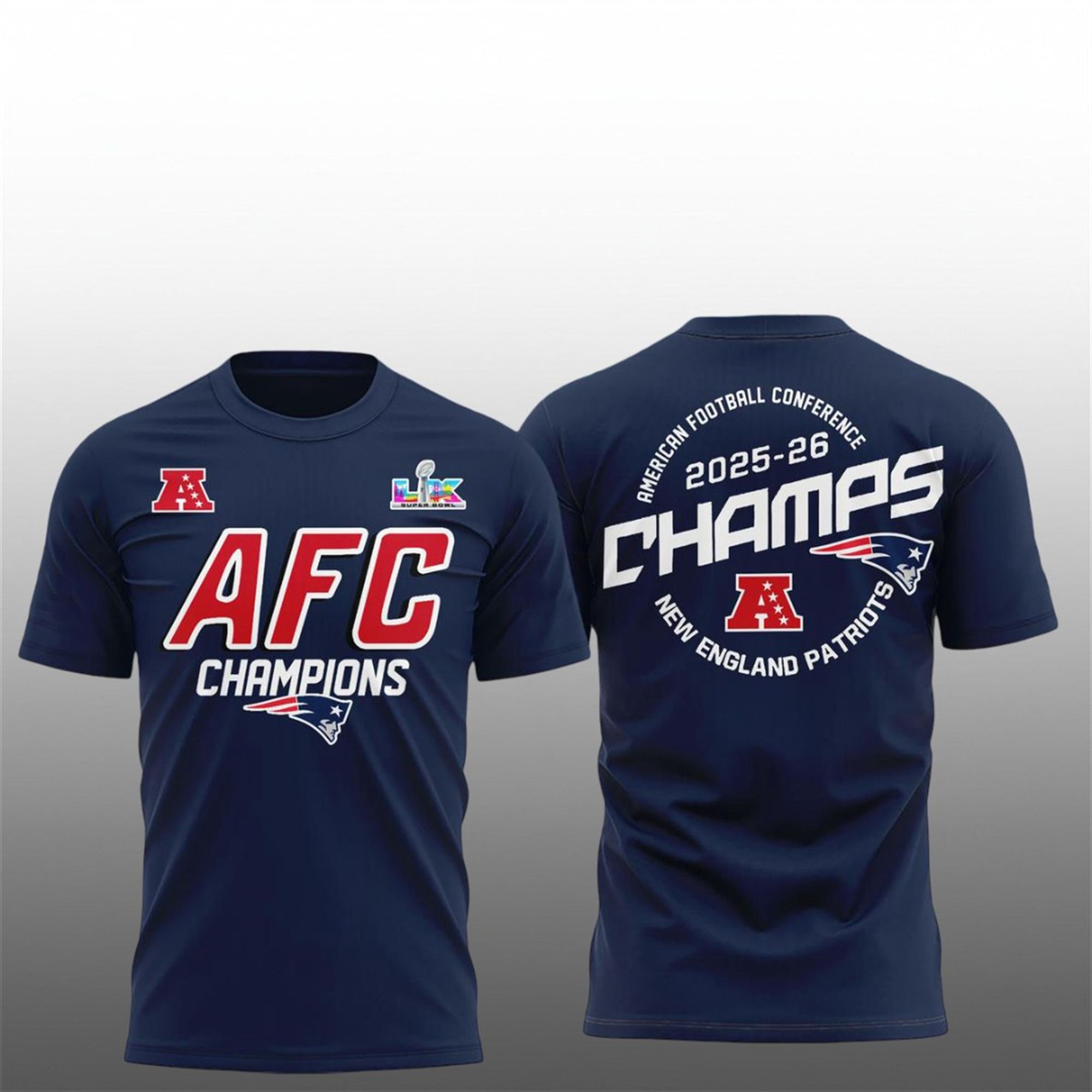 2026 NE Patriots AFC Champions Hoodie 2 2 2026 NE Patriots AFC Champions Shirt