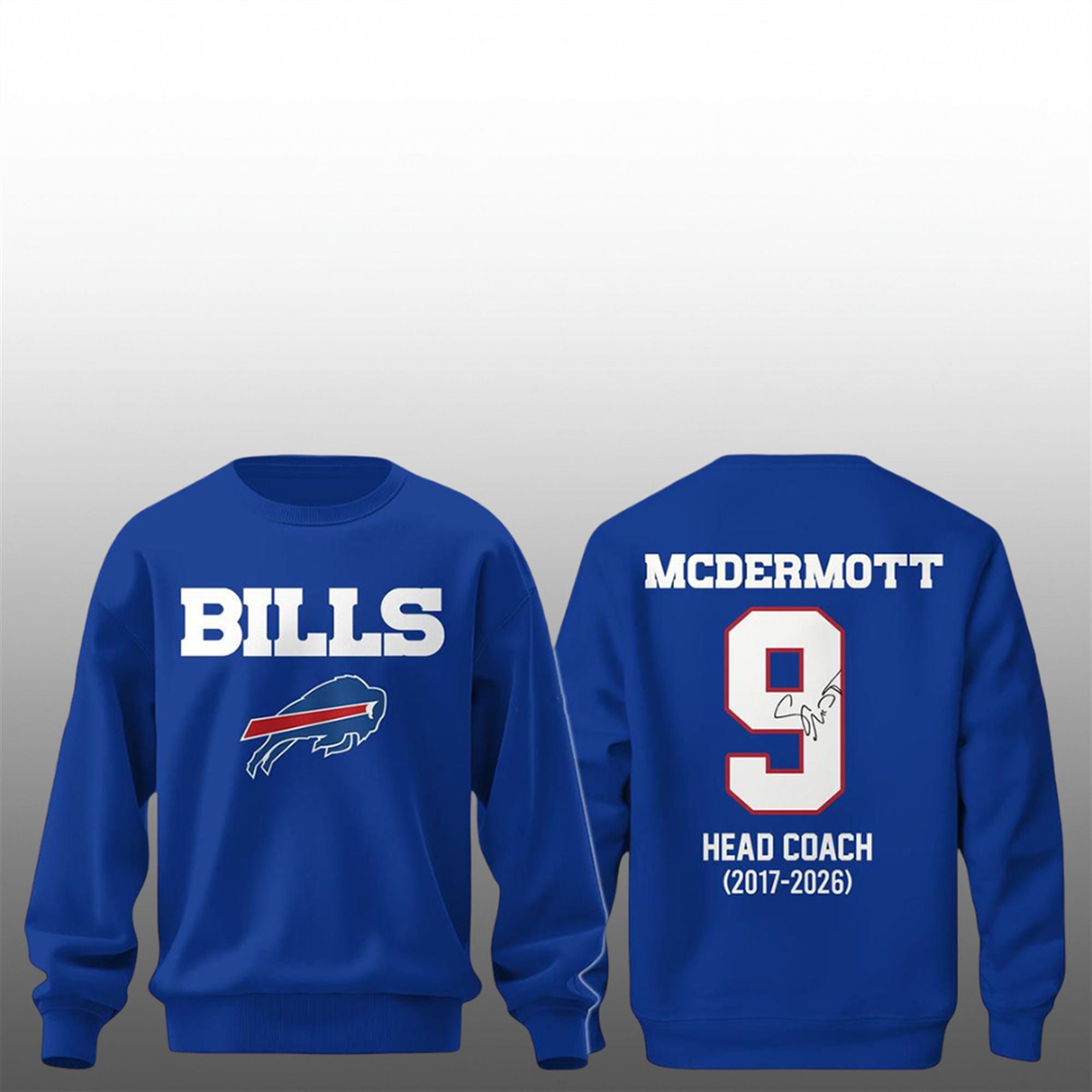 Bills Thank You Coach Sean McDermott For 9 Seasons Hoodie 2 2 Bills Thank You Coach Sean McDermott For 9 Seasons Sweatshirt