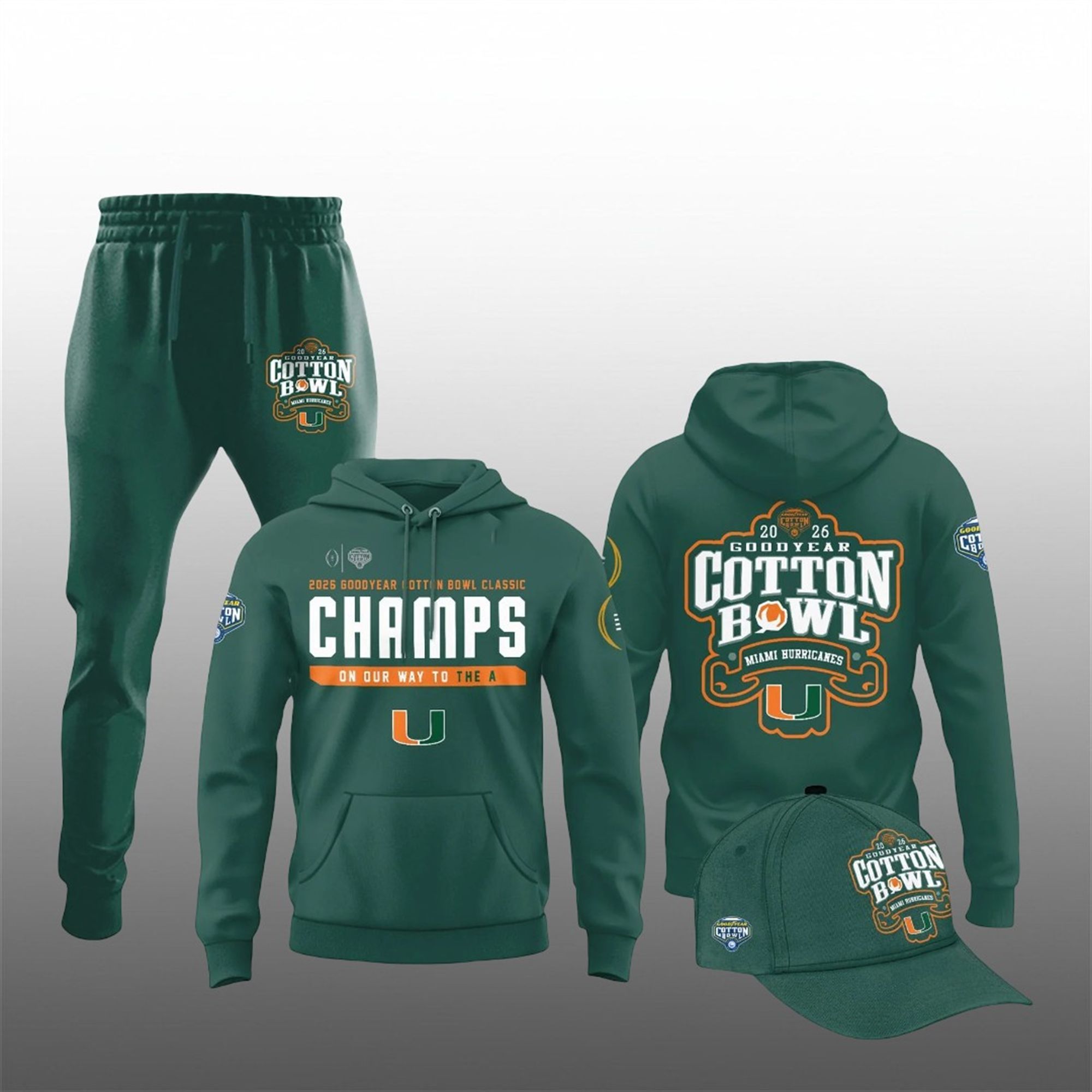 Hurricanes Football 2026 Goodyear Cotton Bowl Champs Shirt 2 2 Hurricanes Football 2026 Goodyear Cotton Bowl Champs Hoodie