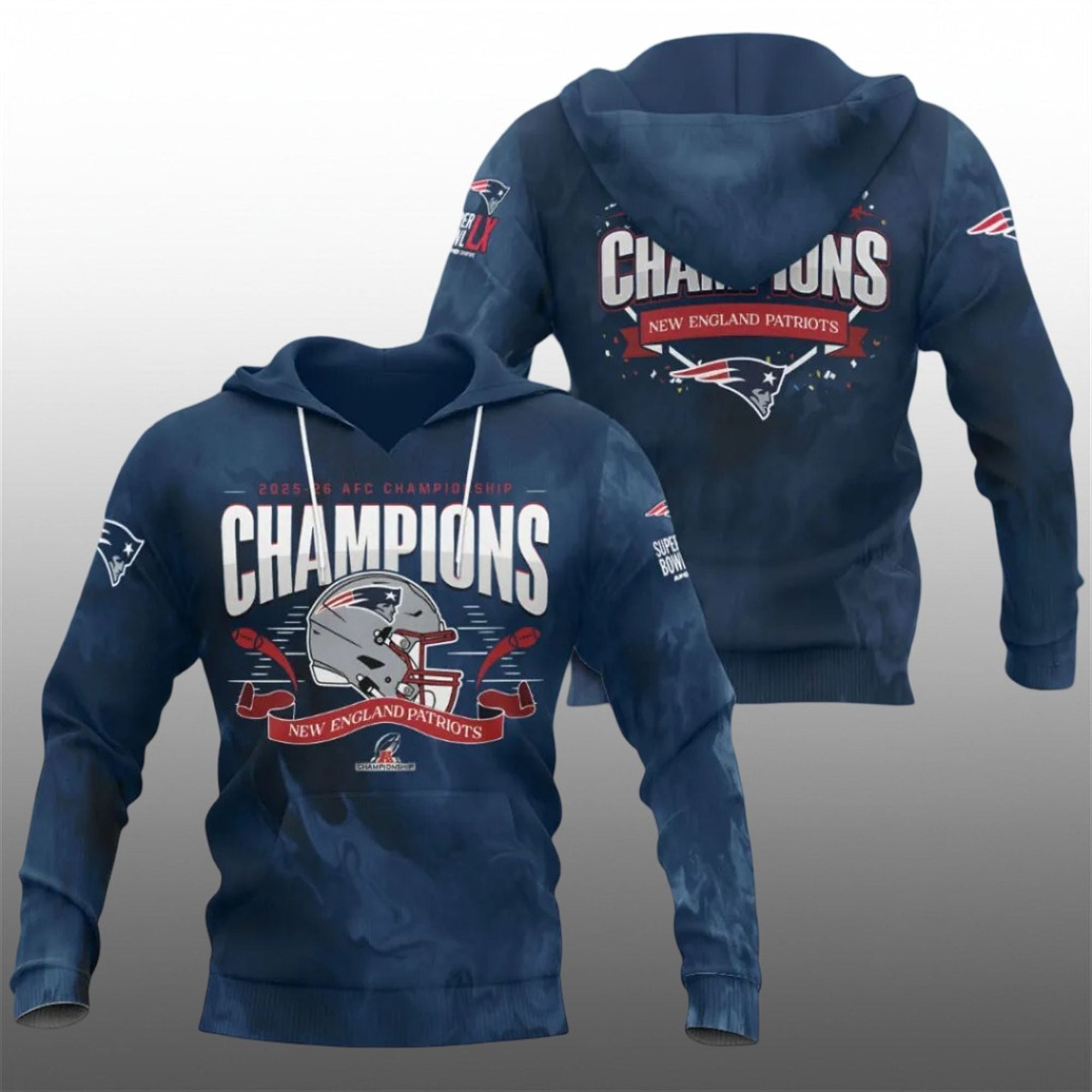 Patriots 2026 AFC Championship Champions Football Shirt 2 2 Patriots 2026 AFC Championship Champions Football Hoodie