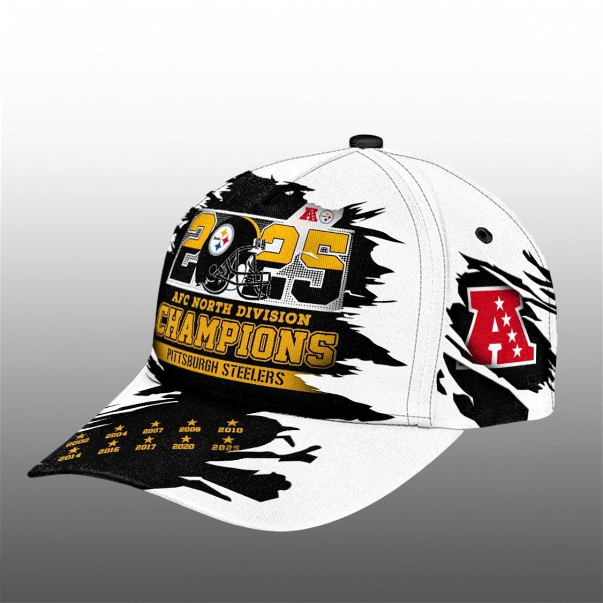 Steelers 2025 AFC North Champions Cap 3 20 Steelers 2025 AFC North Champions Cap
