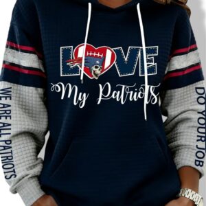 2026 Love My Patriots Do Your Job Waffle Hoodie