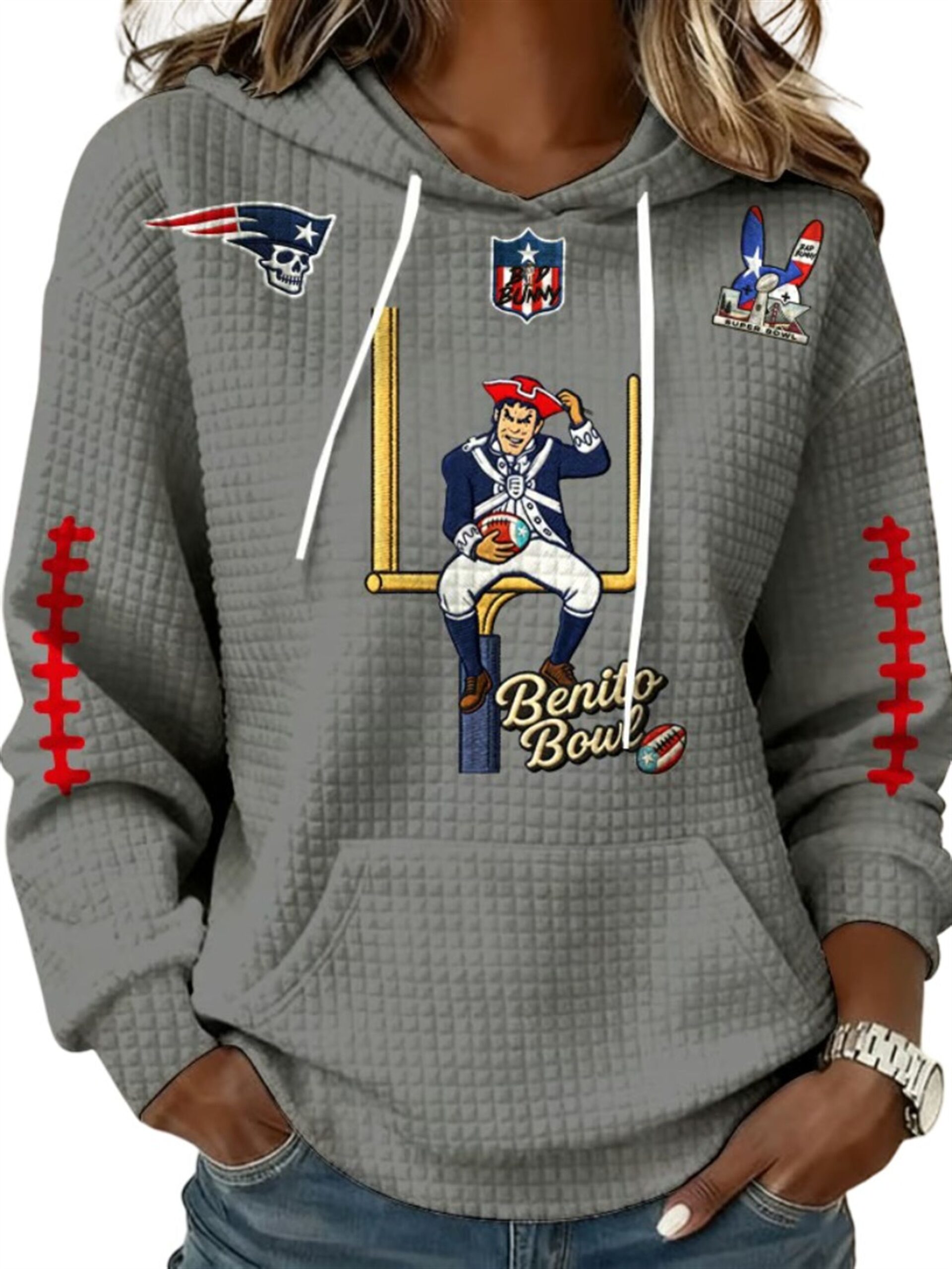 2026 NE Patriots Benito Bowl Waffle Hoodie 2 2026 NE Patriots Benito Bowl Waffle Hoodie 2