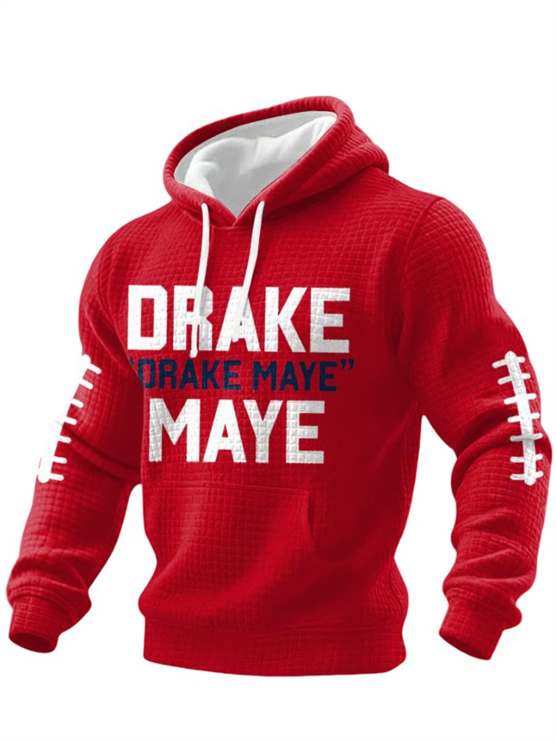 2026 NE Patriots Drake Orake Maye Maye Waffle Hoodie 1 2026 NE Patriots Drake Orake Maye Maye Waffle Hoodie 1
