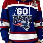 2026 NE Patriots Go Pats SB LX Waffle Hoodie