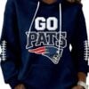 2026 NE Patriots Go Pats Waffle Hoodie 1