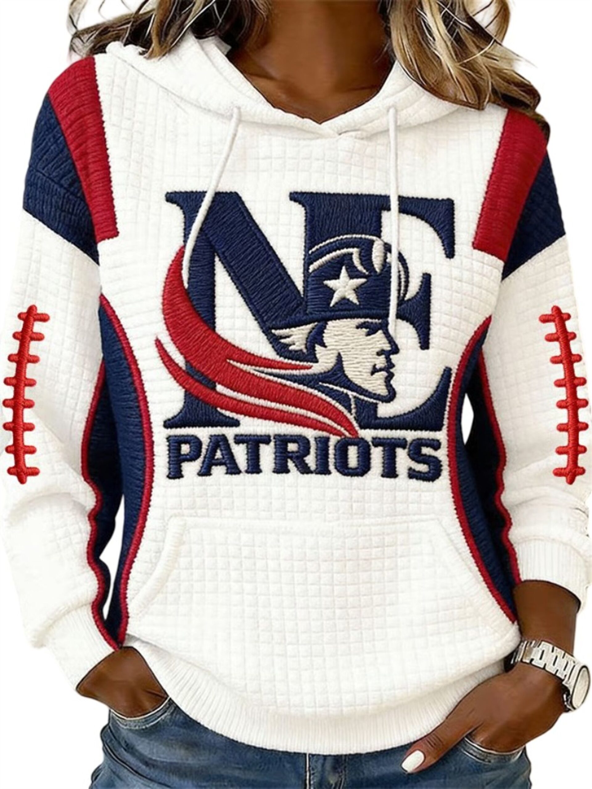 2026 NE Patriots Waffle Hoodie 2026 NE Patriots Waffle Hoodie