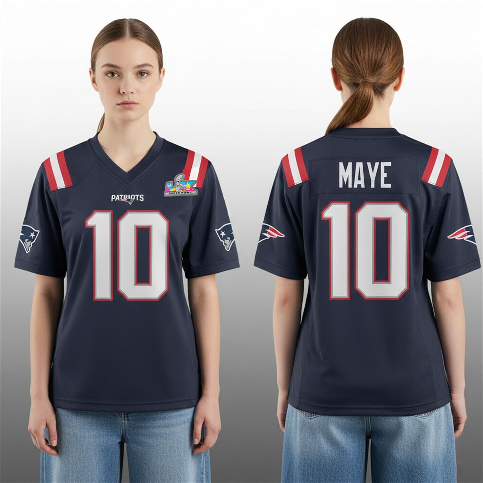 2026 New England Patriots Bowl LX Jersey Drake Maye 6 2026 New England Patriots Bowl LX Jersey Drake Maye 6