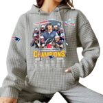 2026 Patriots AFC Champions SB LX Waffle Hoodie