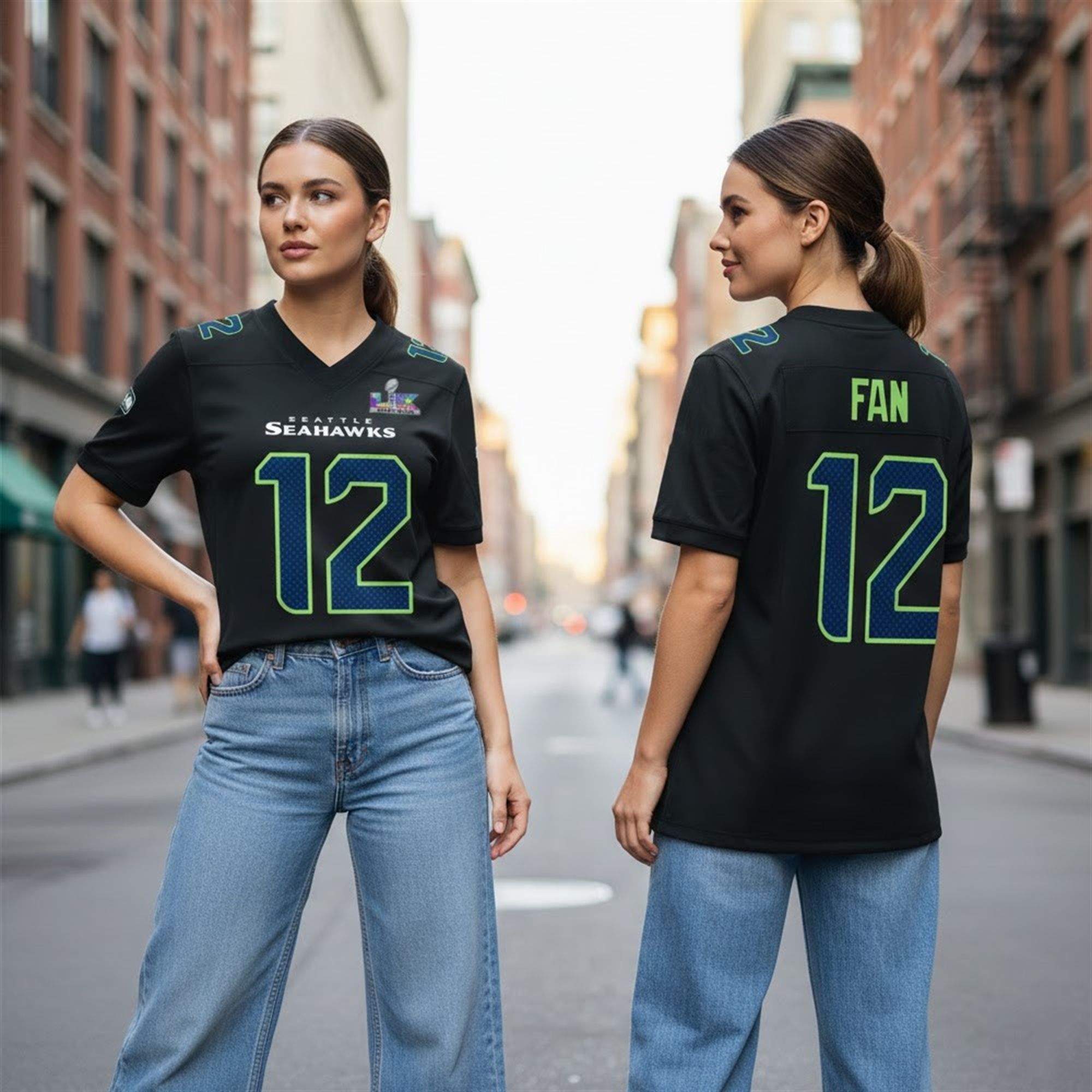 2026 Seahawks Bowl LX Football Jersey 2 2026 Seahawks Bowl LX Football Jersey 2