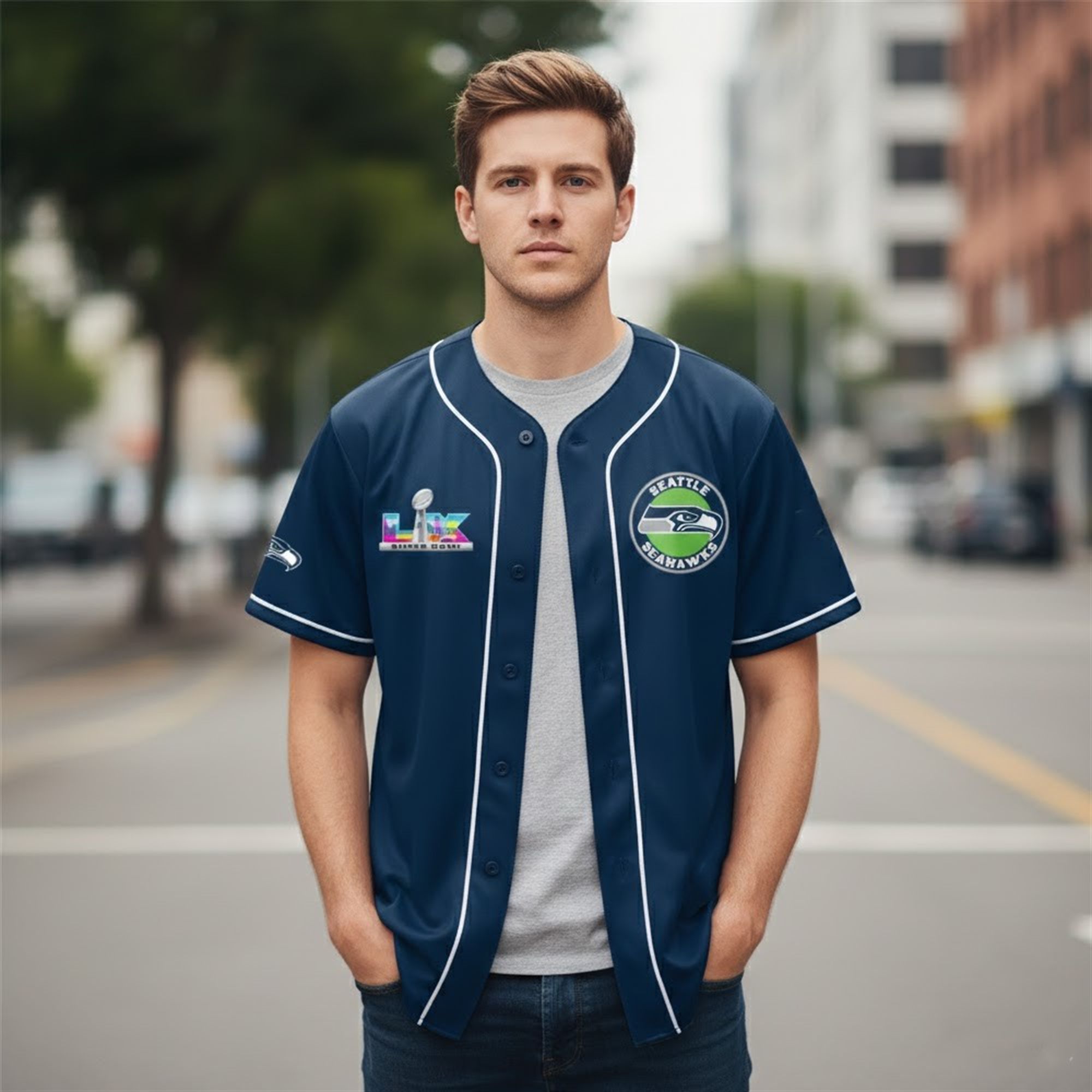 2026 Seahawks Bowl LX National Football Conference Champions Jersey 3 2026 Seahawks Bowl LX National Football Conference Champions Jersey 3