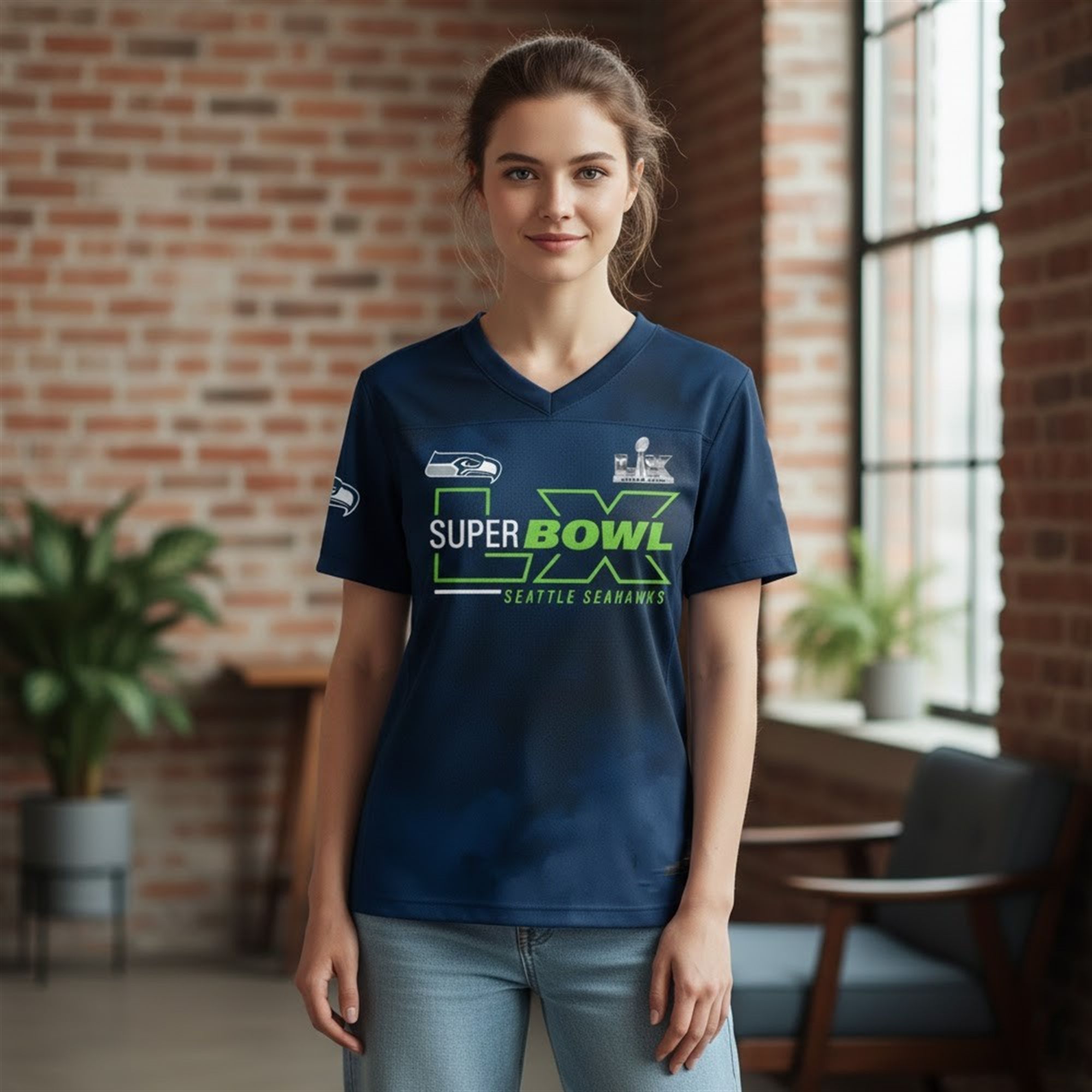 2026 Seahawks Bowl LX Players Jersey 2 2026 Seahawks Bowl LX Players Jersey 2