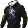 2026 Seahawks Checkered Fabric Waffle Hoodie 7 2026 Seahawks Checkered Fabric Waffle Hoodie 1