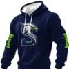 2026 Seahawks Checkered Fabric Waffle Hoodie 5 2026 Seahawks Checkered Fabric Waffle Hoodie 2