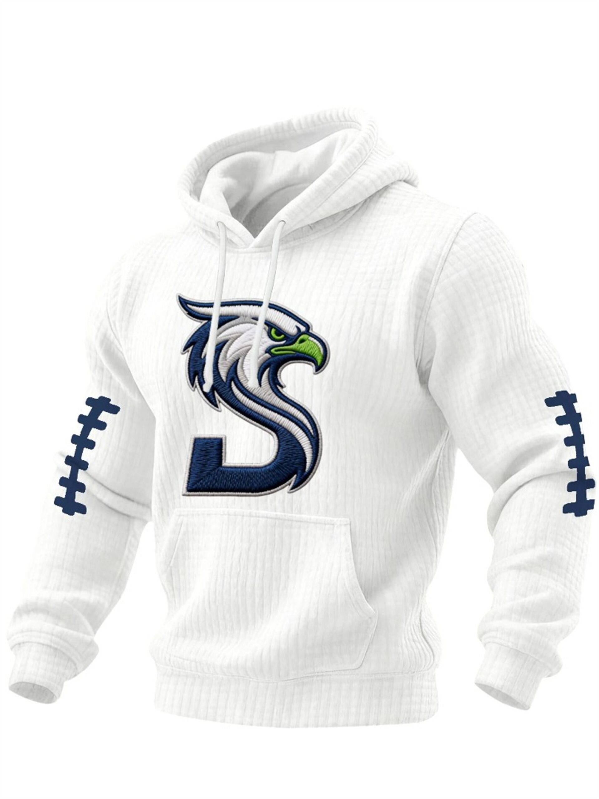 2026 Seahawks Checkered Fabric Waffle Hoodie 3 2026 Seahawks Checkered Fabric Waffle Hoodie 3