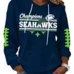 2026 Seahawks Football Champions Waffle Hoodie