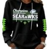 2026 Seahawks Football Champions Waffle Hoodie 6 2026 Seahawks Football Champions Waffle Hoodie 3