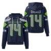 2026 Seahawks Sam Darnold 14 Bowl LX Waffle Hoodie 9 2026 Seahawks Sam Darnold 14 Bowl LX Waffle Hoodie 1