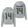 2026 Seahawks Sam Darnold 14 Bowl LX Waffle Hoodie 3