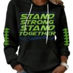 2026 Seahawks Stand Strong Stand Together Waffle Hoodie